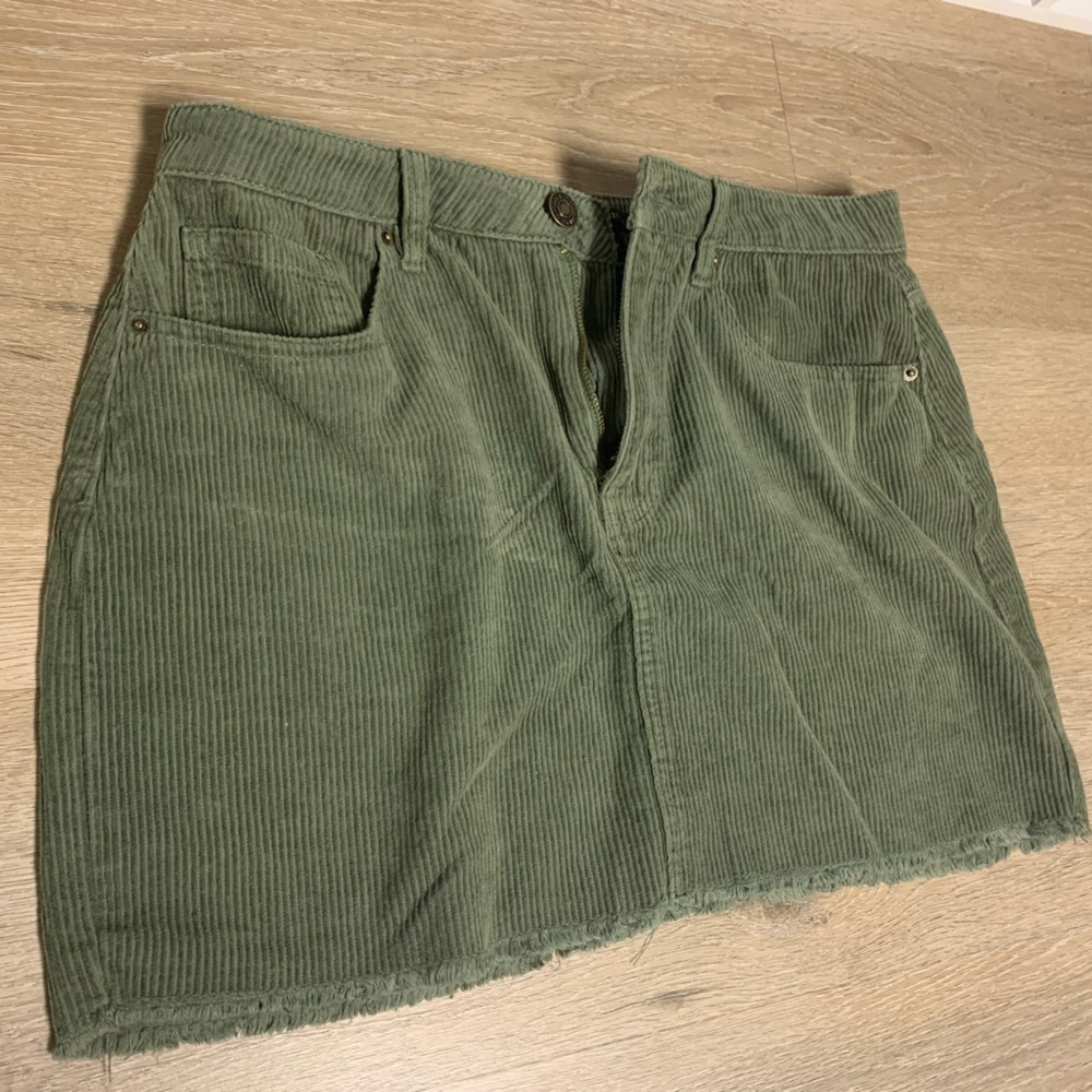 corduroy mini skirt